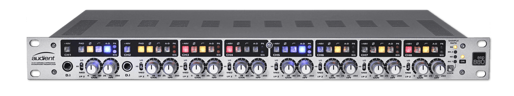 Audient ASP880 - 8-Channel Mic Pre with Variable Impedance and HPF | ASP880