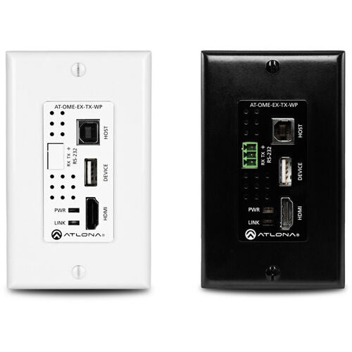 Atlona Single Gang TX Wall Plate with USB Pass Through| AT-OME-EX-TX-WP