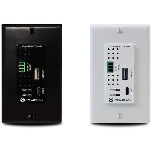 Atlona Single Gang TX Wall Plate with USB-C and HDMI Supporting USB Data| AT-OME-SW21-TX-WPC