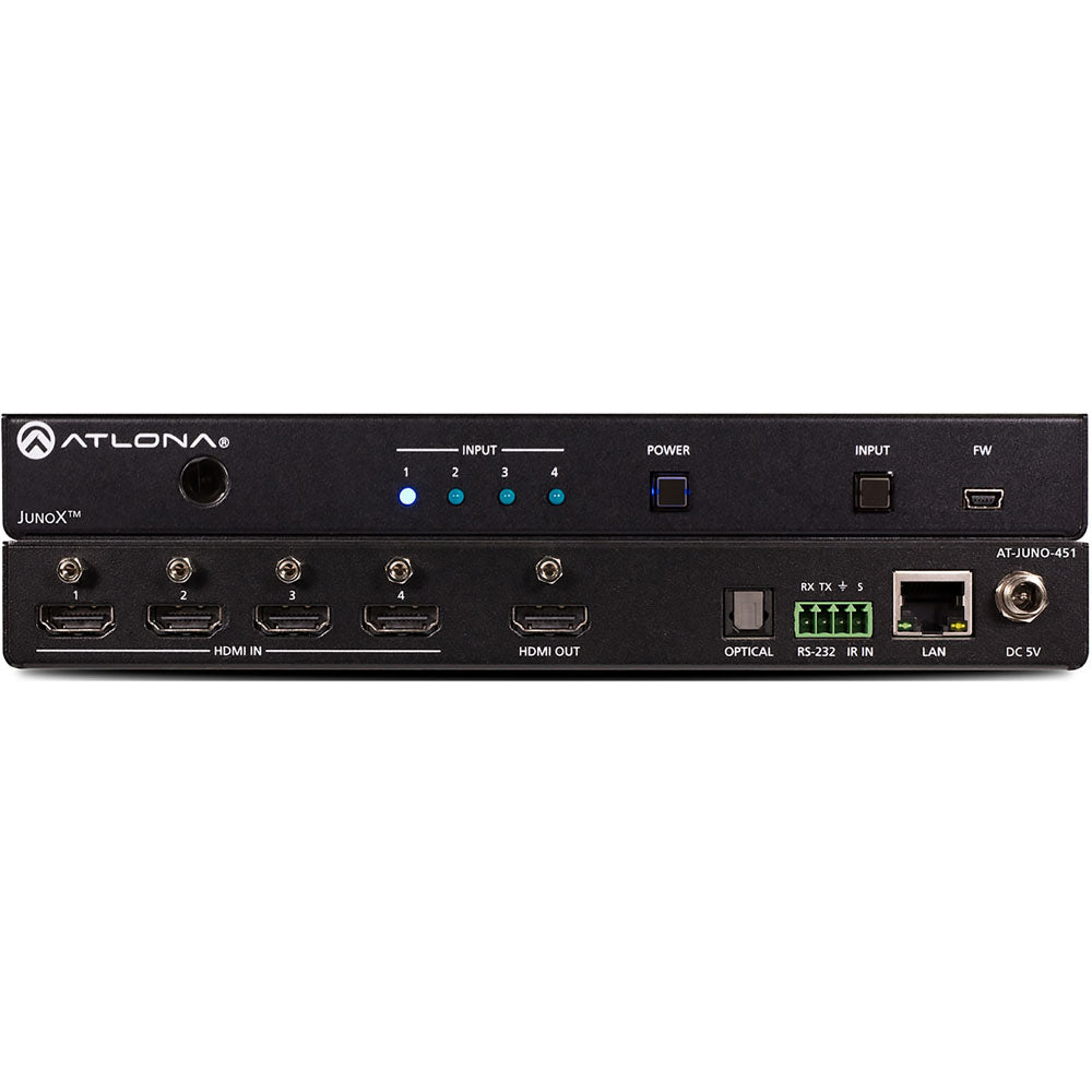 Atlona 4K HDR Four-Input HDMI Switcher with Auto-Switching| AT-JUNO-451