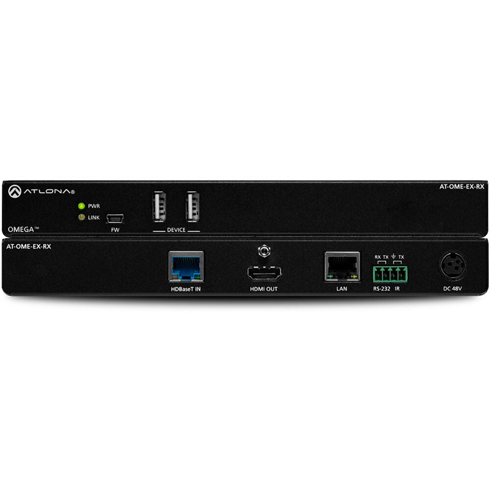 Atlona Omega 4K/UHD HDMI Over HDBaseT Receiver w/USB, Control and PoE| AT-OME-EX-RX
