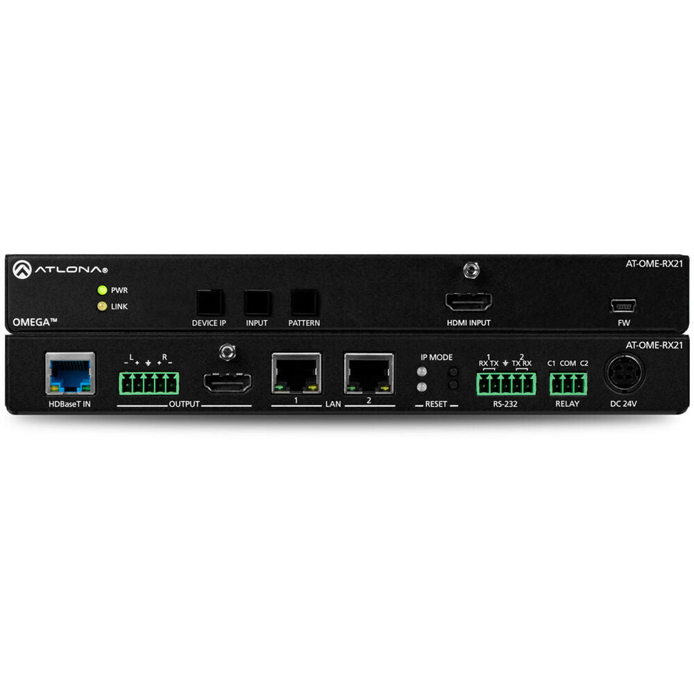 Atlona Omega 4K/UHD HDMI over HDBaseT Receiver w/Scaler, Ethernet, RS232, Audio| AT-OME-RX21