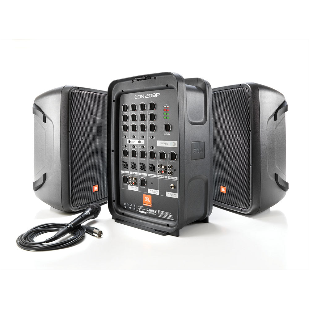 JBL Portable 8" 2-Way PA with 8-Channel Powered Mixer and Bluetooth| EON208P