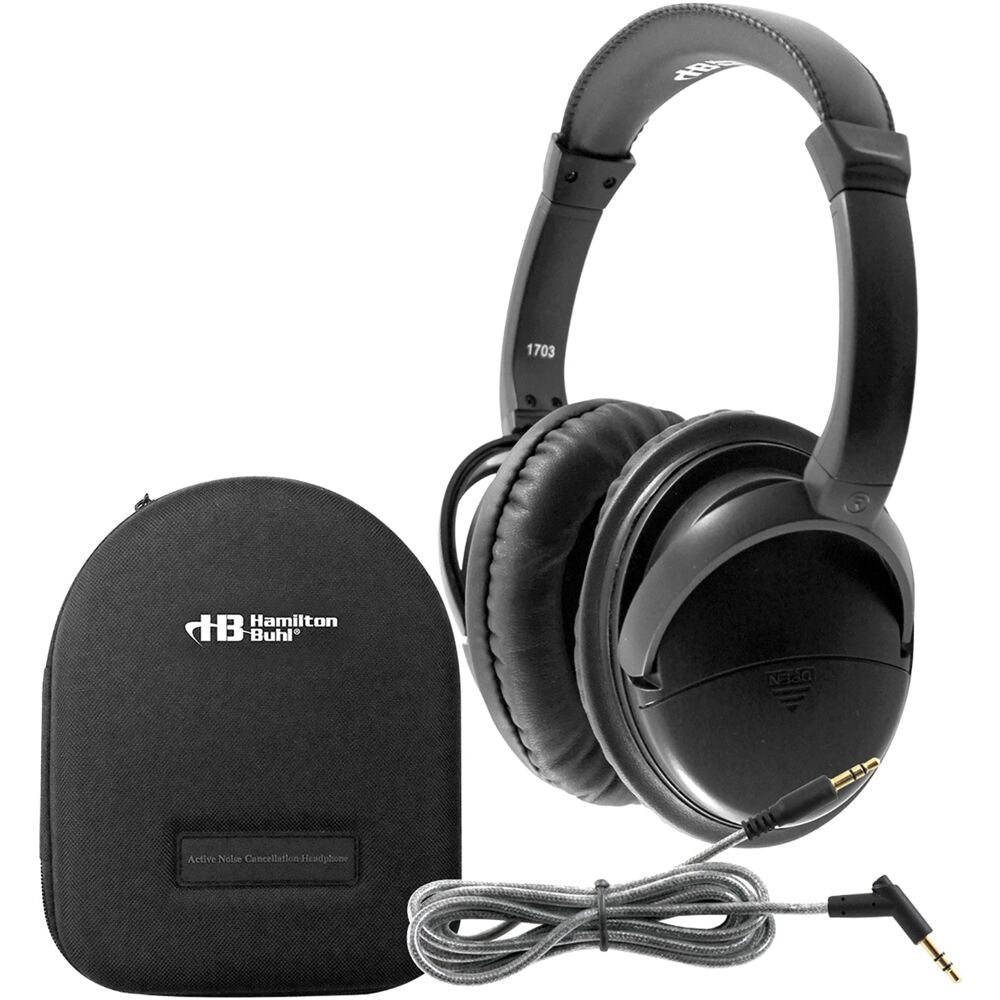 Hamilton BUHL Delux Ative Noise-Cancelling Headphones with Case| NCHBC1