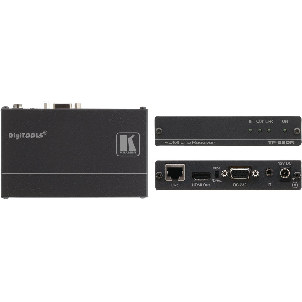 Kramer HDMI, Bidirectional RS232 & IR over HDBaseT Twisted Pair Receiver| TP-580R