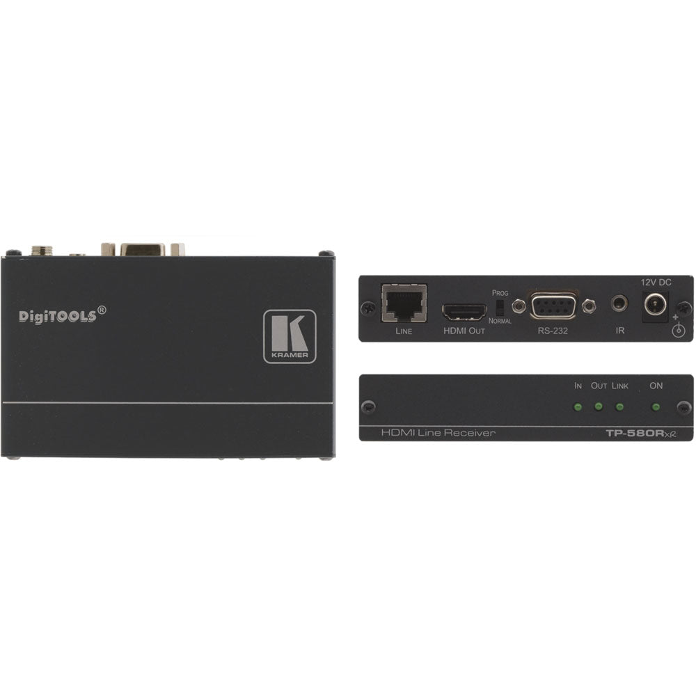 Kramer HDMI, Bidirectional RS232 & IR over Extended Range HDBaseT Twisted Pa| TP-580RXR